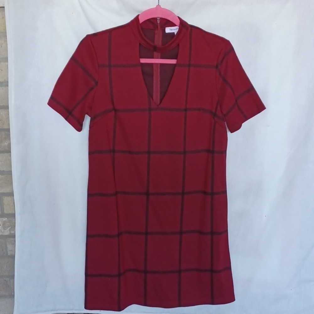 Red and Black Plaid Dress